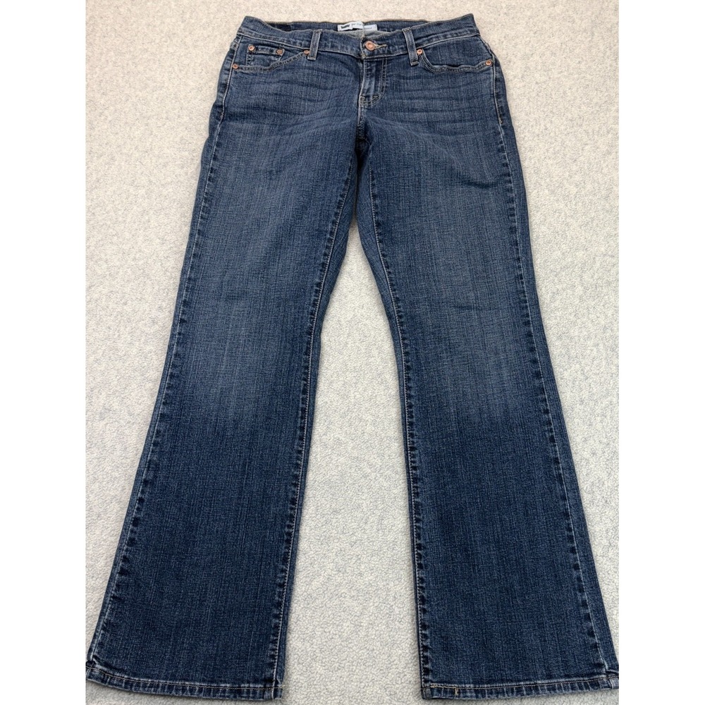 Levi's 529 Womens Curvy Bootcut Leg Jeans Blue Denim Everyday Whisker 31x32
